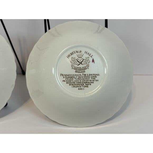 Johnson Brothers Heritage Hall Cereal Bowls Soup Pennsylvania Fieldstone 4 Set - Picture 9 of 10
